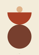 Abstract Shapes Vintage Red