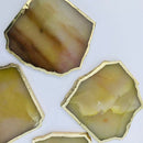 Mustard Agate Aventurine Set of 4 Large Coasters/Personalised Momentos