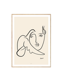 Picasso Man and Dove Sketch
